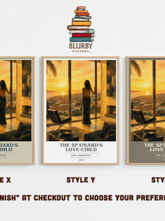 The Spaniard's Love-Child book cover print in frame leaning in hallway – romance wall art