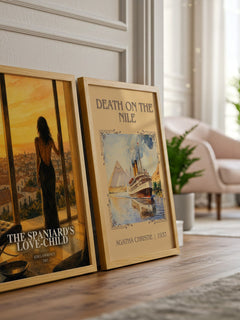 The Spaniard's Love-Child watercolour print framed by window – literary home decor