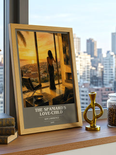 The Spaniard's Love-Child book cover print framed by window – literary home decor