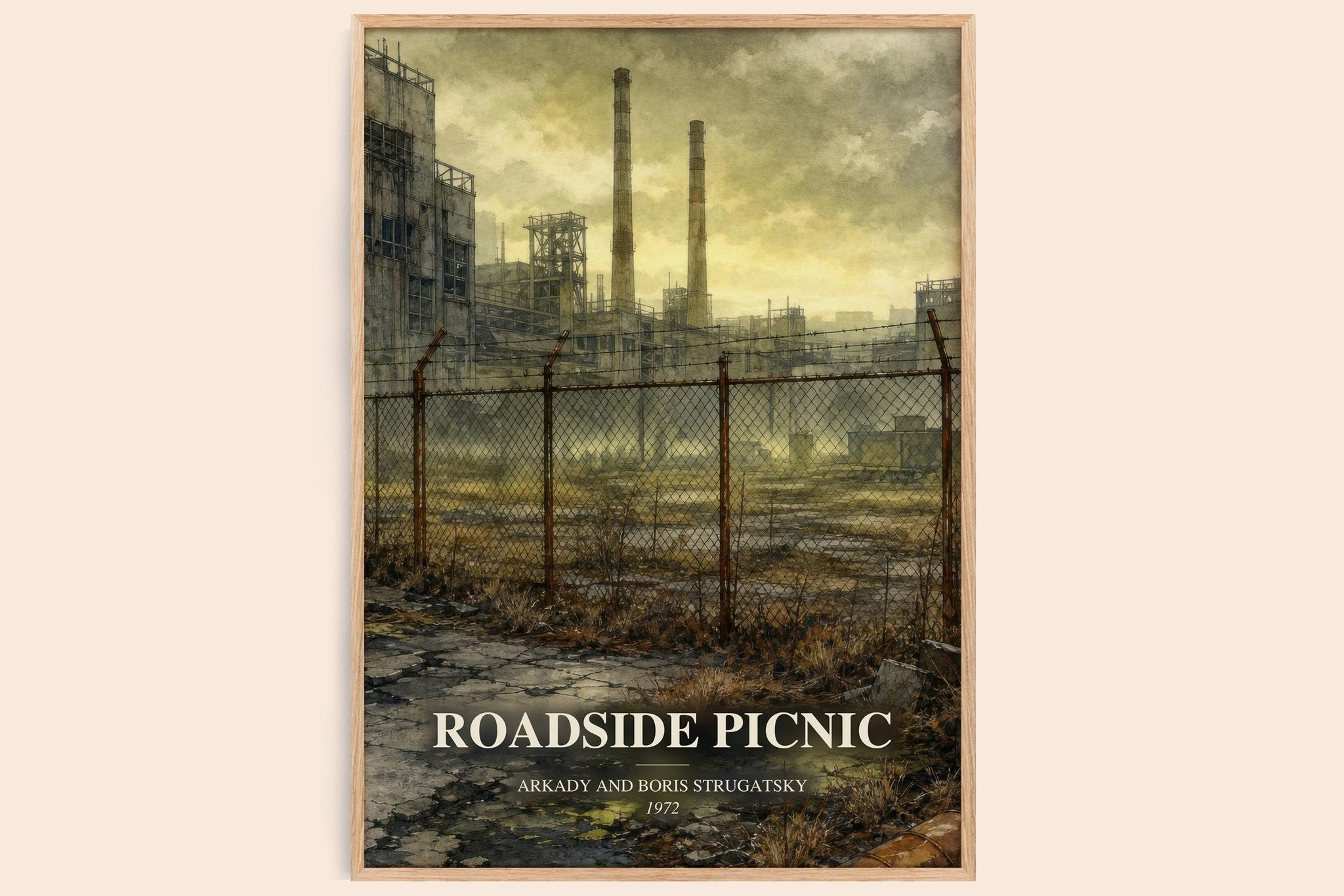 Roadside Picnic Book Watercolour Illustration by A. Strugatsky