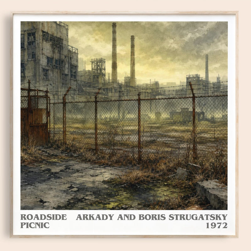 Roadside Picnic literary book poster by Arkady and Boris Strugatsky – framed literary art print