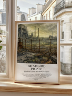 Roadside Picnic bookish poster colour and style options – Arkady and Boris Strugatsky book art