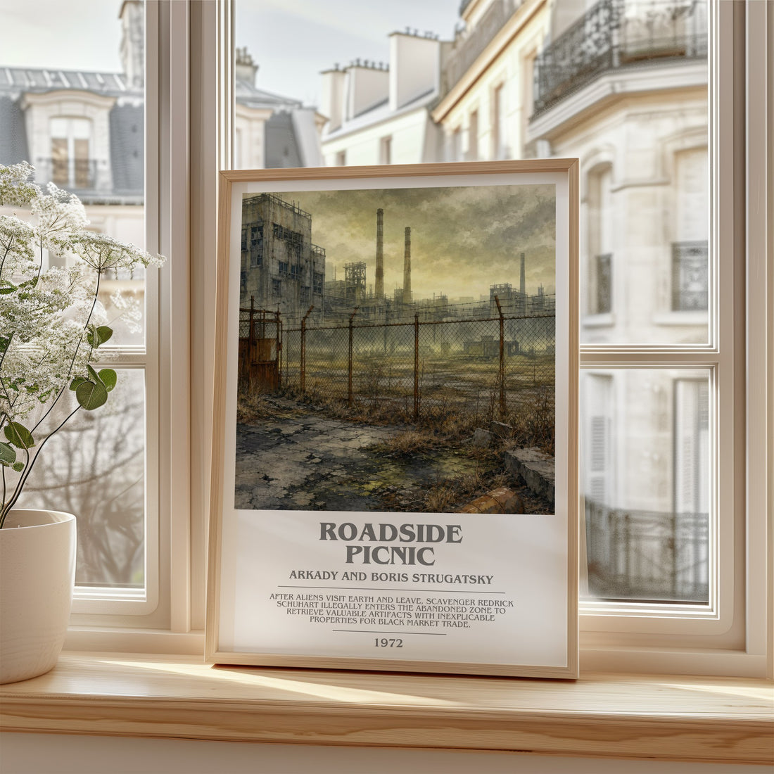 Roadside Picnic bookish poster colour and style options – Arkady and Boris Strugatsky book art