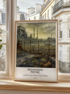 Roadside Picnic book cover poster colour and style options – Arkady and Boris Strugatsky book art