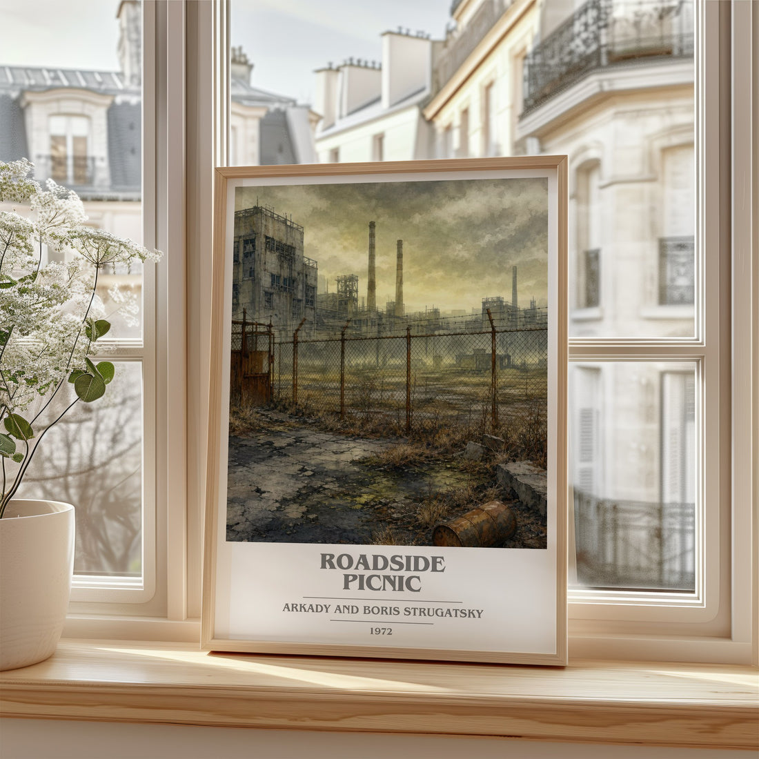 Roadside Picnic book cover poster colour and style options – Arkady and Boris Strugatsky book art
