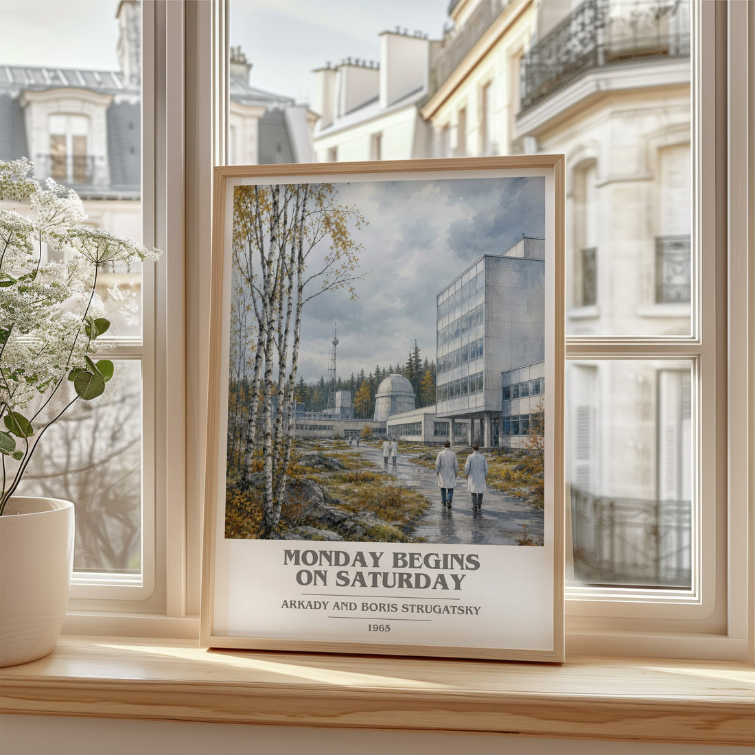 Monday Begins on Saturday book cover poster colour and style options – Arkady and Boris Strugatsky book art