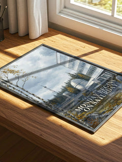 Monday Begins on Saturday watercolour book poster framed on wall – sci fi wall art