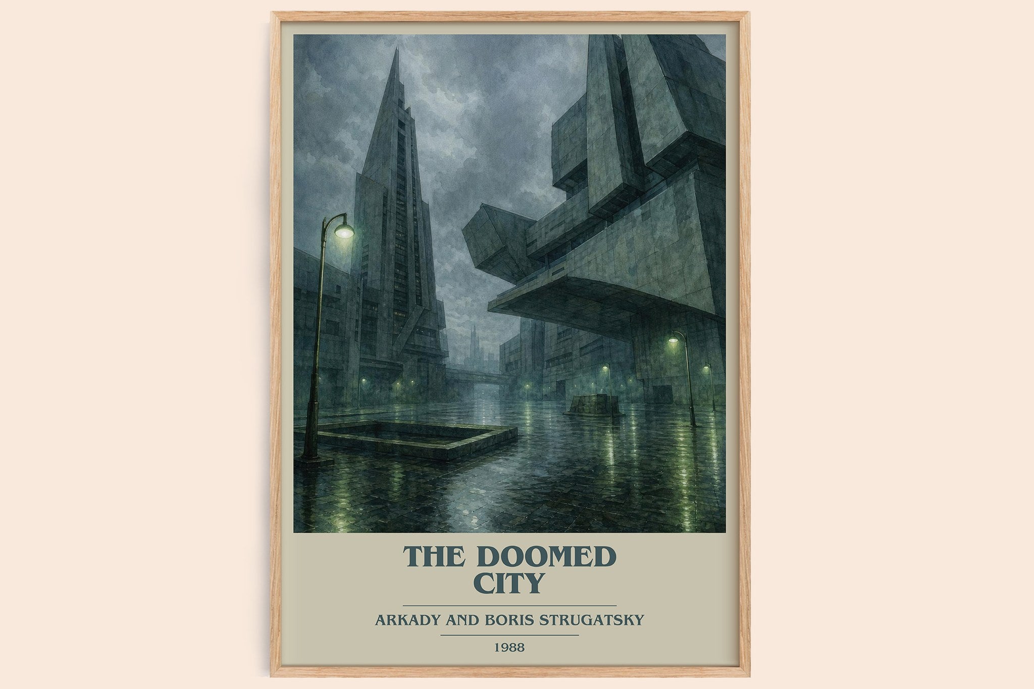The Doomed City Book Cover Poster by Arkady and Boris Strugatsky
