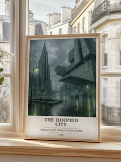 The Doomed City book cover poster colour and style options – Arkady and Boris Strugatsky book art
