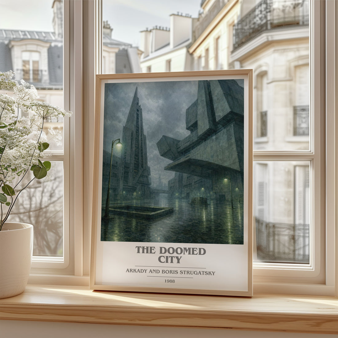 The Doomed City book cover poster colour and style options – Arkady and Boris Strugatsky book art