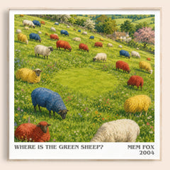 Where is the green sheep? Literary Art Print by Mem Fox – image 1
