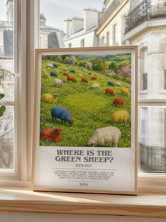 Where is the green sheep? bookish poster colour and style options – Mem Fox book art