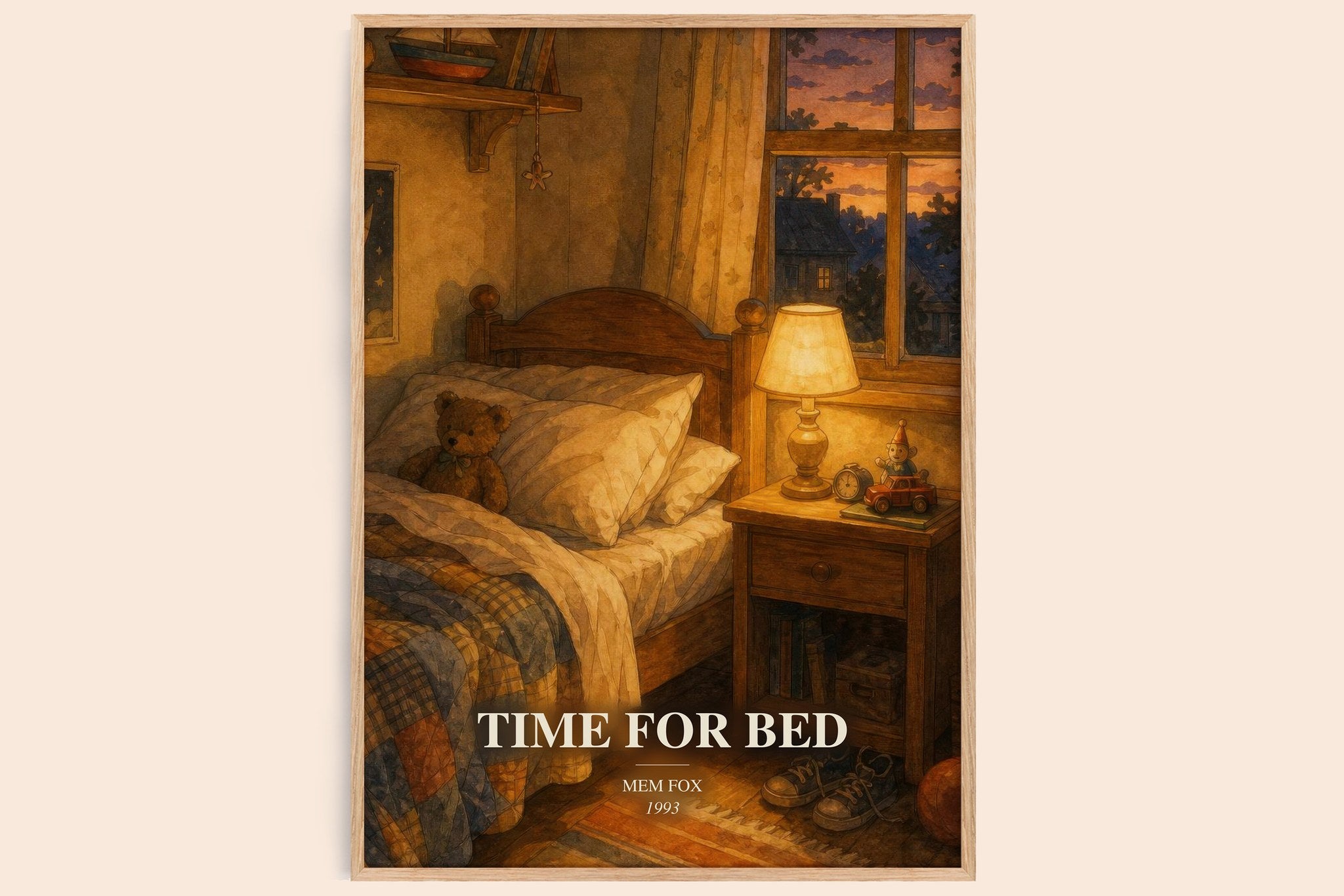 Time for Bed Book Watercolour Illustration by Mem Fox