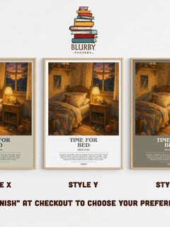 Time for Bed bookish print in frame leaning in hallway – childrens wall art
