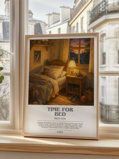 Time for Bed bookish poster colour and style options – Mem Fox book art