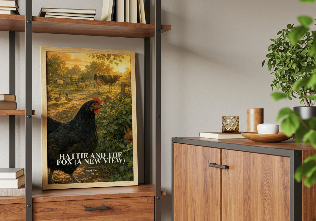 Hattie and the fox (A New View) book watercolour illustration paper finish options – matte satin gloss