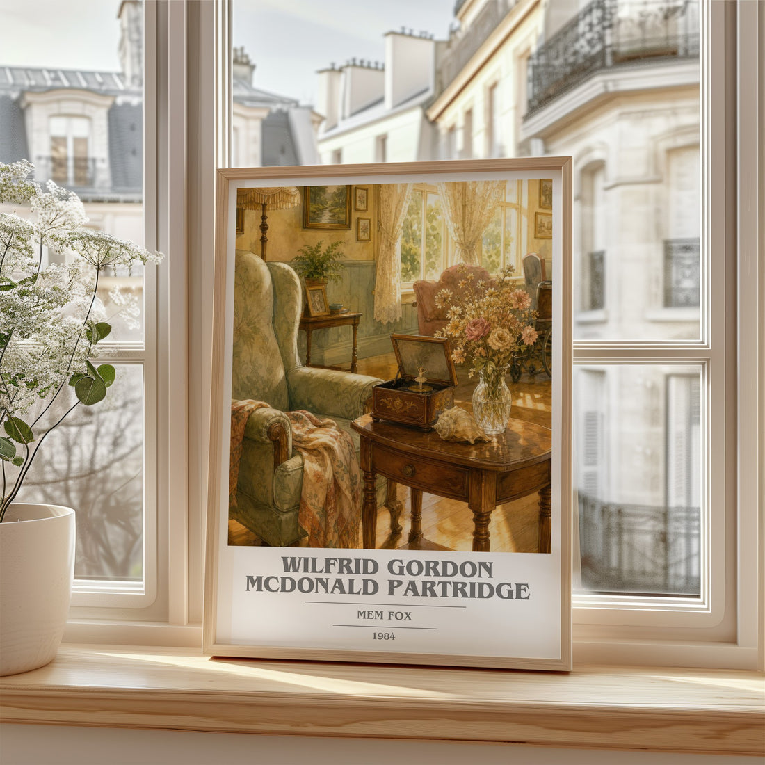 Wilfrid Gordon McDonald Partridge book cover poster colour and style options – Mem Fox book art