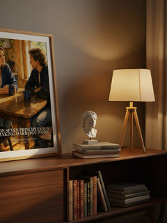 The seven principles for making marriage work watercolour print on bookshelf – John Mordechai Gottman fan gift