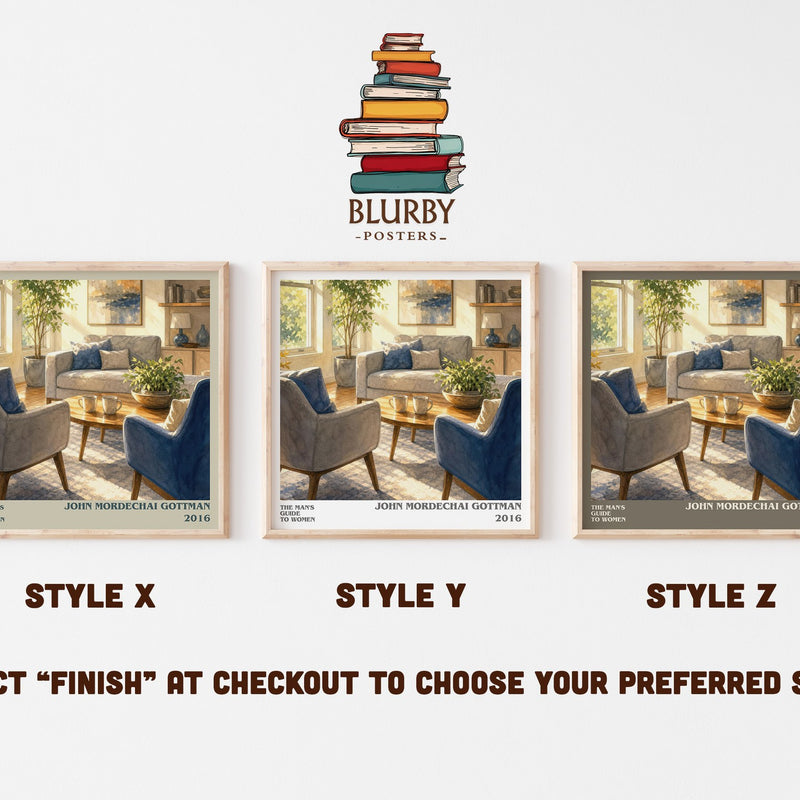The man's guide to women literary print in frame leaning in hallway – non fiction wall art