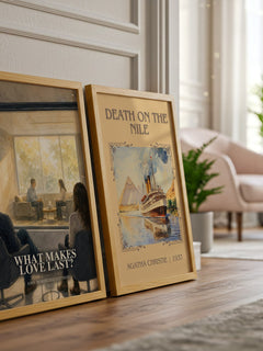 What makes love last? watercolour print framed by window – literary home decor