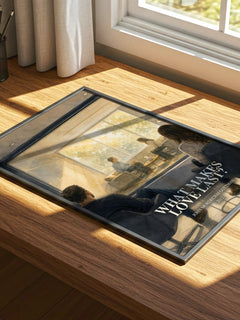 What makes love last? watercolour book poster framed on wall – non fiction wall art