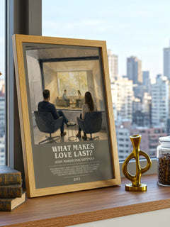 What makes love last? bookish print framed by window – literary home decor