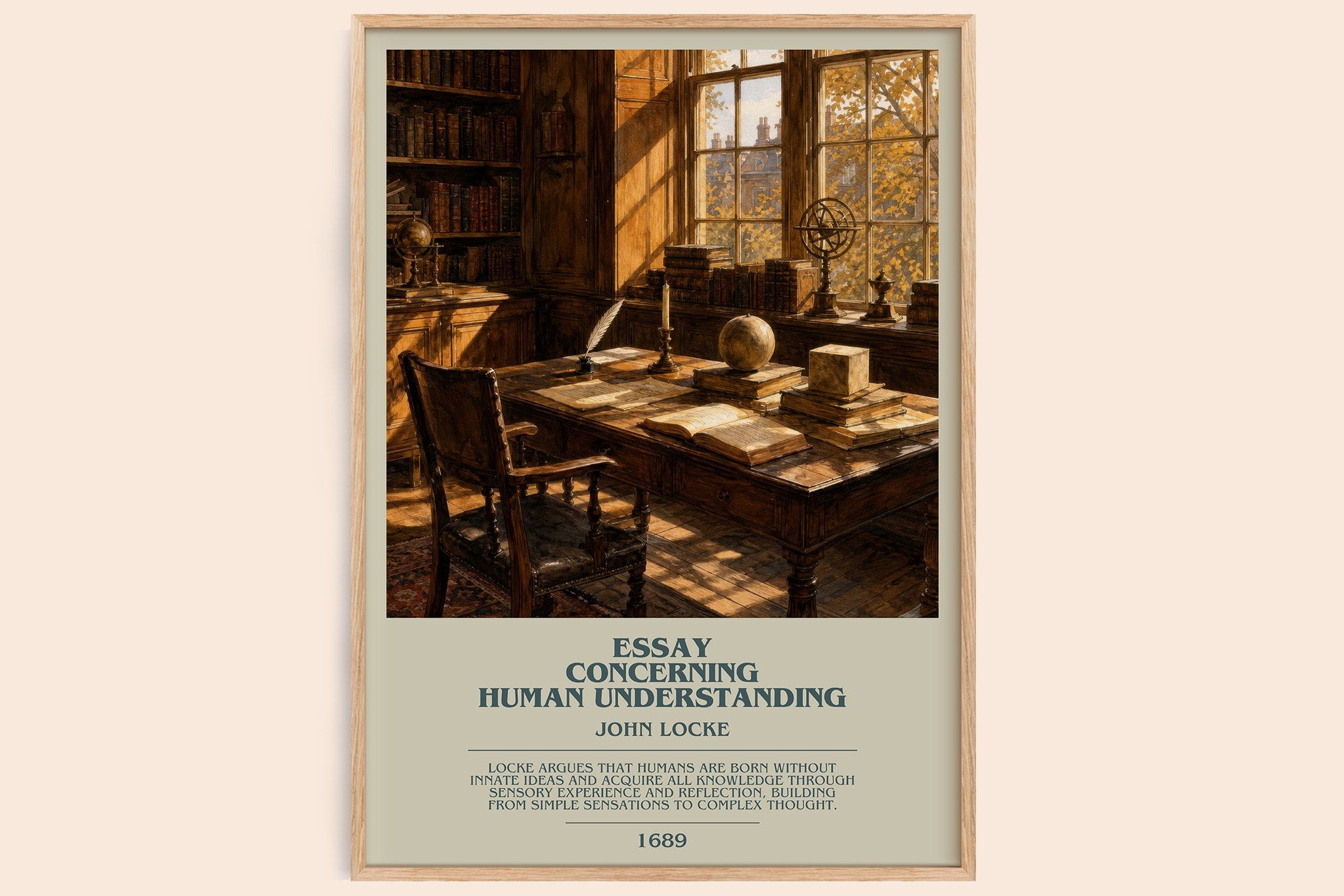 Essay concerning human understanding Bookish Wall Art by John Locke