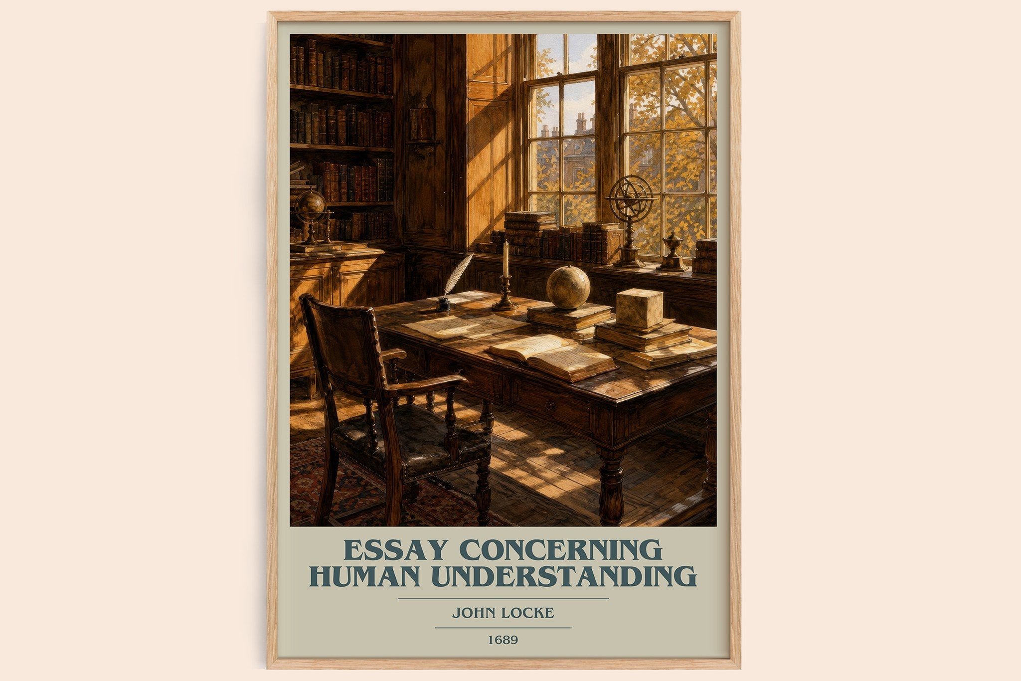 Essay concerning human understanding Book Cover Poster by John Locke