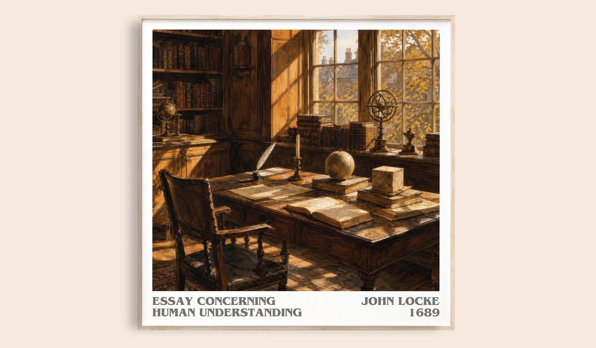 Essay concerning human understanding Literary Art Print by John Locke