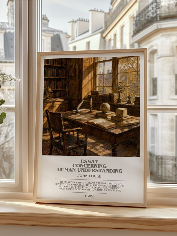 Essay concerning human understanding bookish poster colour and style options – John Locke book art