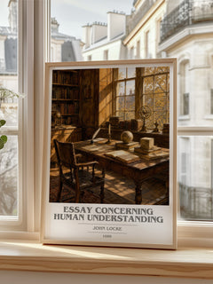 Essay concerning human understanding book cover poster colour and style options – John Locke book art