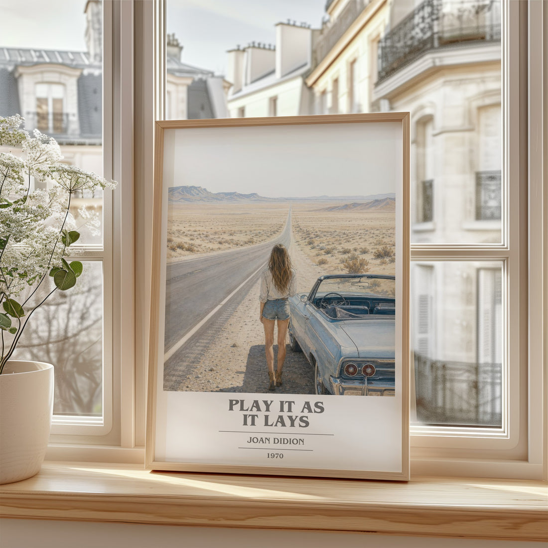 Play It as It Lays book cover poster colour and style options – Joan Didion book art