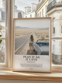 Play It as It Lays bookish poster colour and style options – Joan Didion book art
