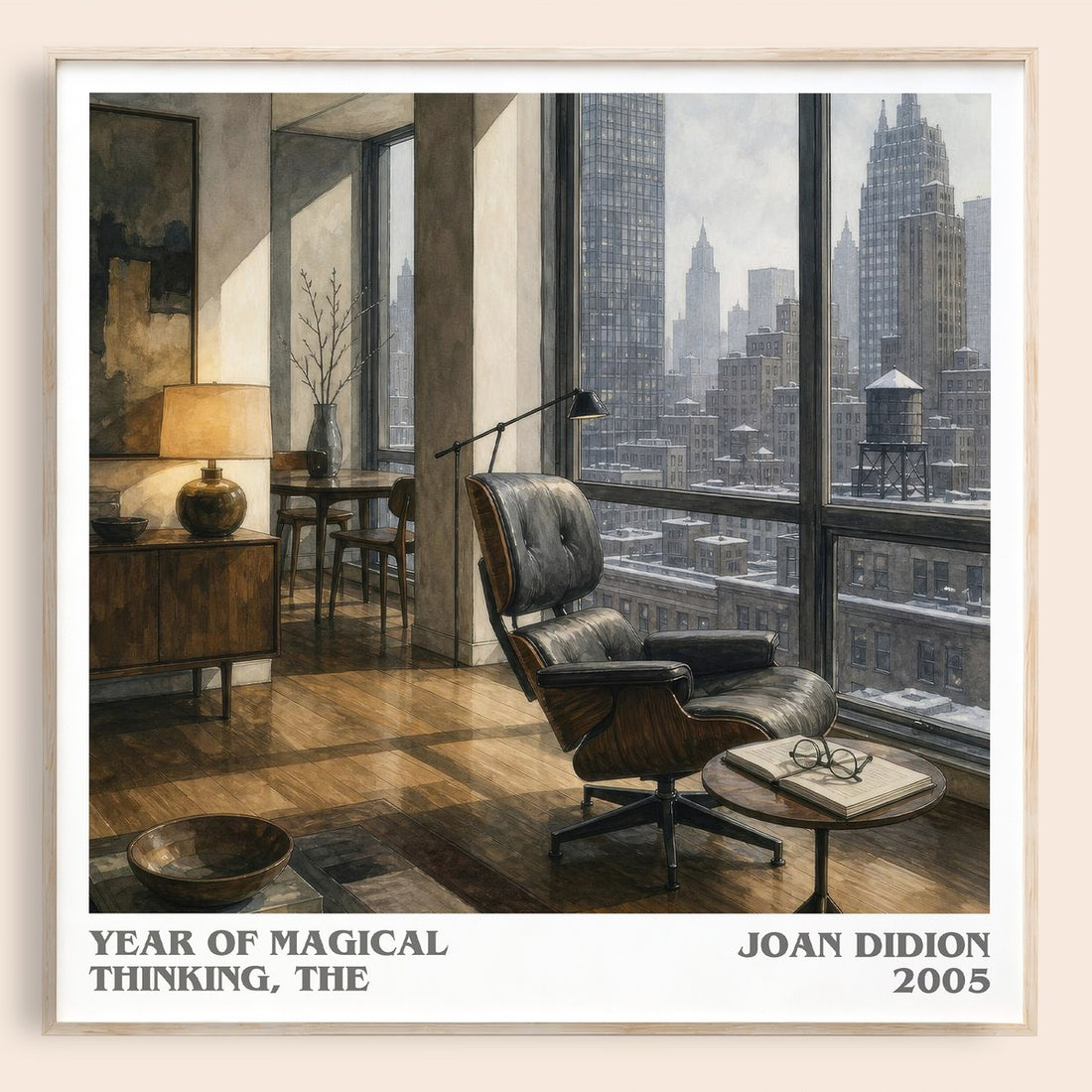 Year of Magical Thinking, The literary book poster by Joan Didion – framed literary art print
