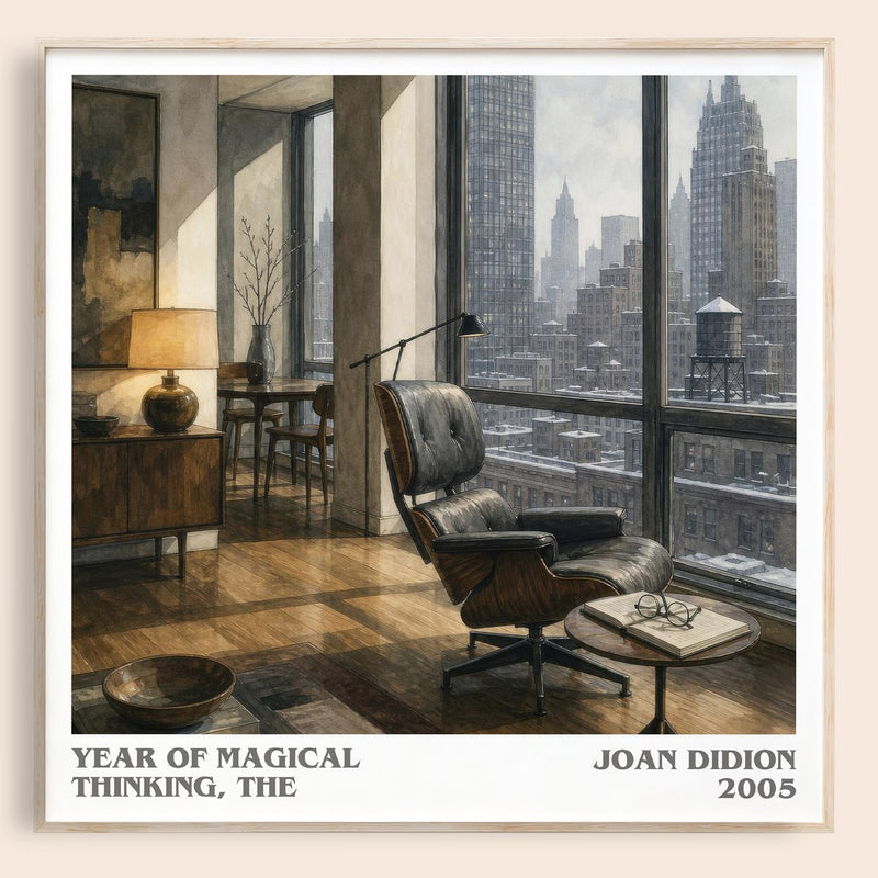 Year of Magical Thinking, The literary book poster by Joan Didion – framed literary art print