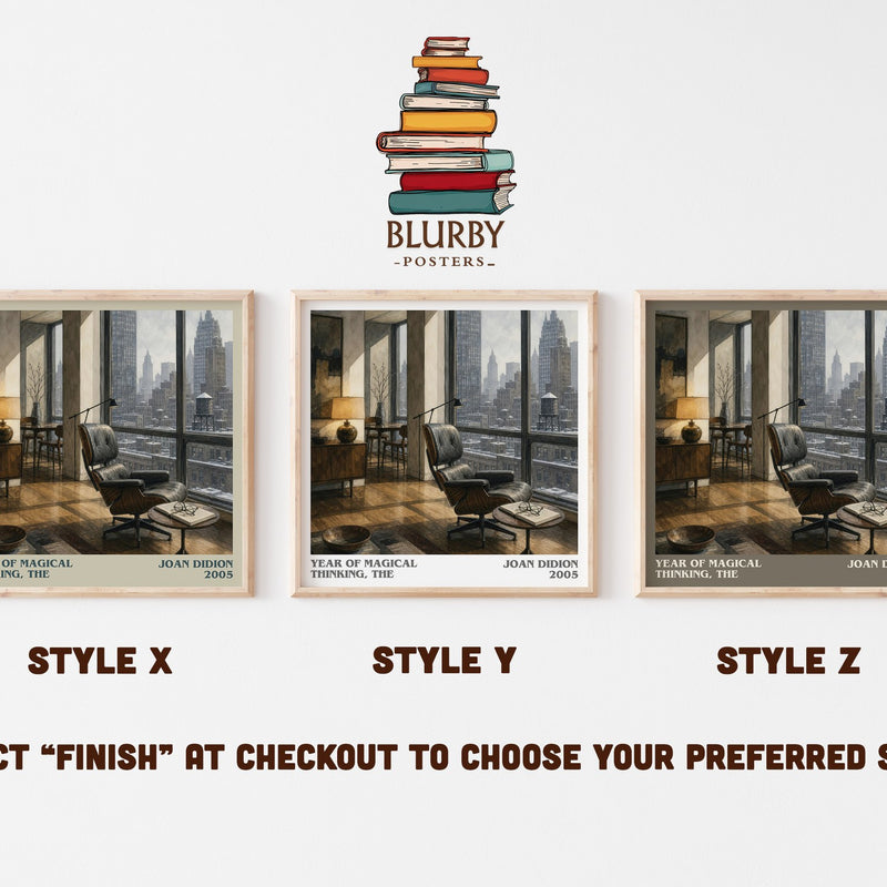 Year of Magical Thinking, The literary print in frame leaning in hallway – memoir wall art