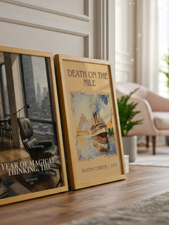 Year of Magical Thinking, The watercolour print framed by window – literary home decor