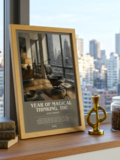 Year of Magical Thinking, The bookish print framed by window – literary home decor
