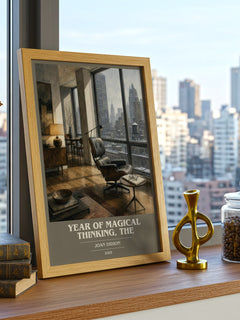 Year of Magical Thinking, The book cover print framed by window – literary home decor