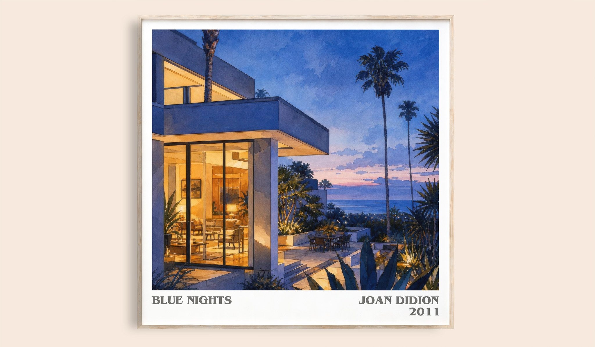 Blue nights Literary Art Print by Joan Didion