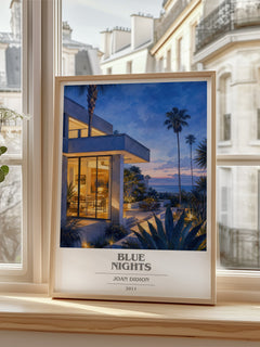 Blue nights book cover poster colour and style options – Joan Didion book art