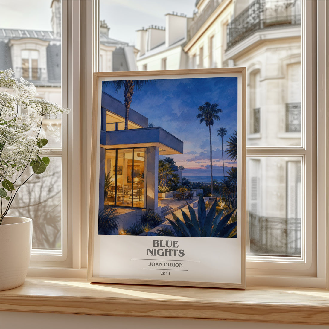 Blue nights book cover poster colour and style options – Joan Didion book art