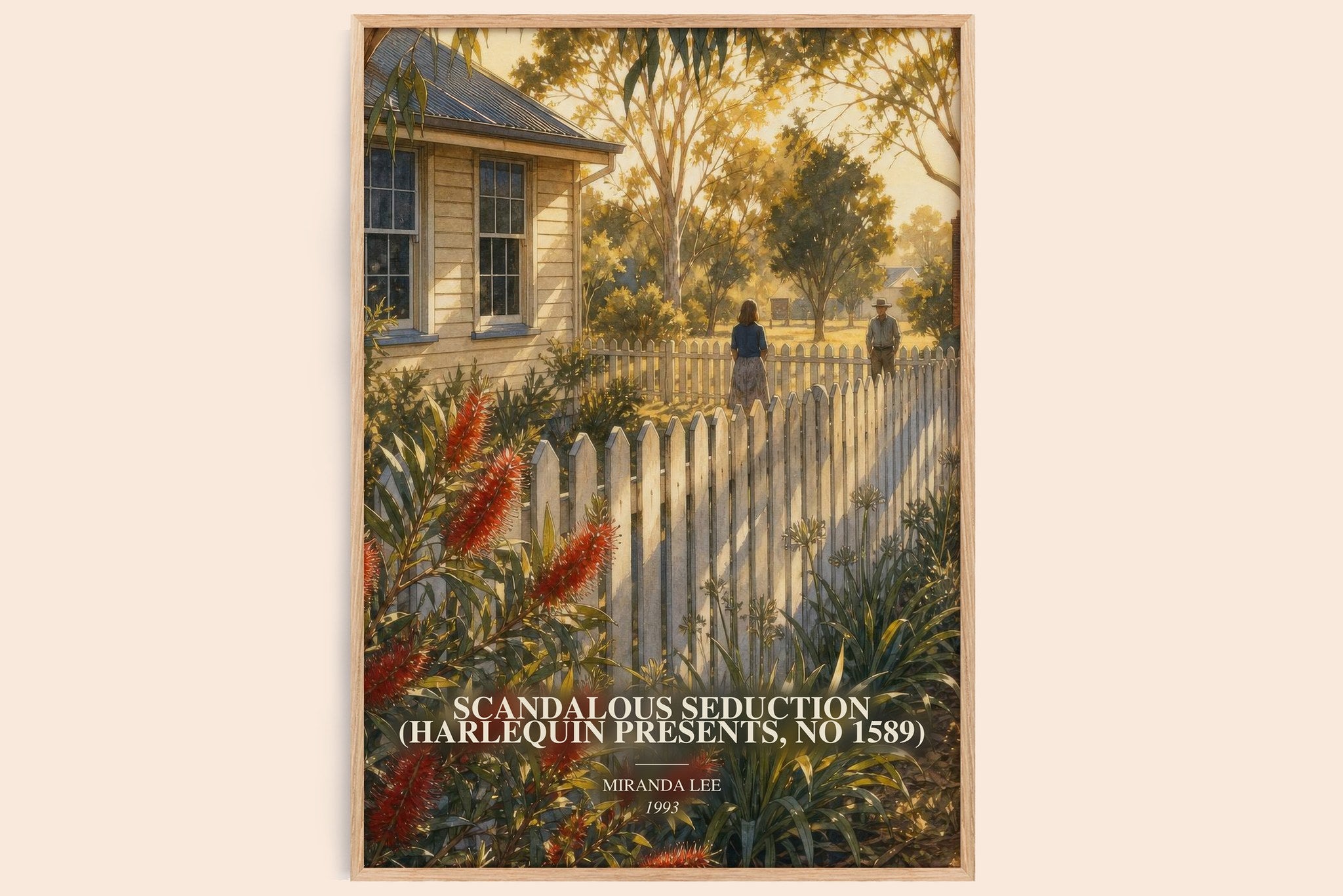 Scandalous Seduction (Harlequin Presents, No 1589) Book Watercolour Illustration by Miranda Lee