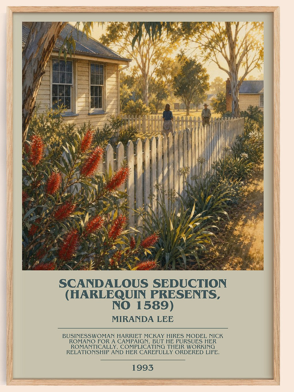 Scandalous Seduction (Harlequin Presents, No 1589) bookish book poster by Miranda Lee – framed literary art print