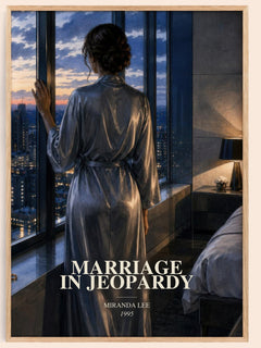 Marriage In Jeopardy watercolour book poster by Miranda Lee – framed literary art print