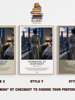Marriage In Jeopardy bookish print in frame leaning in hallway – romance wall art