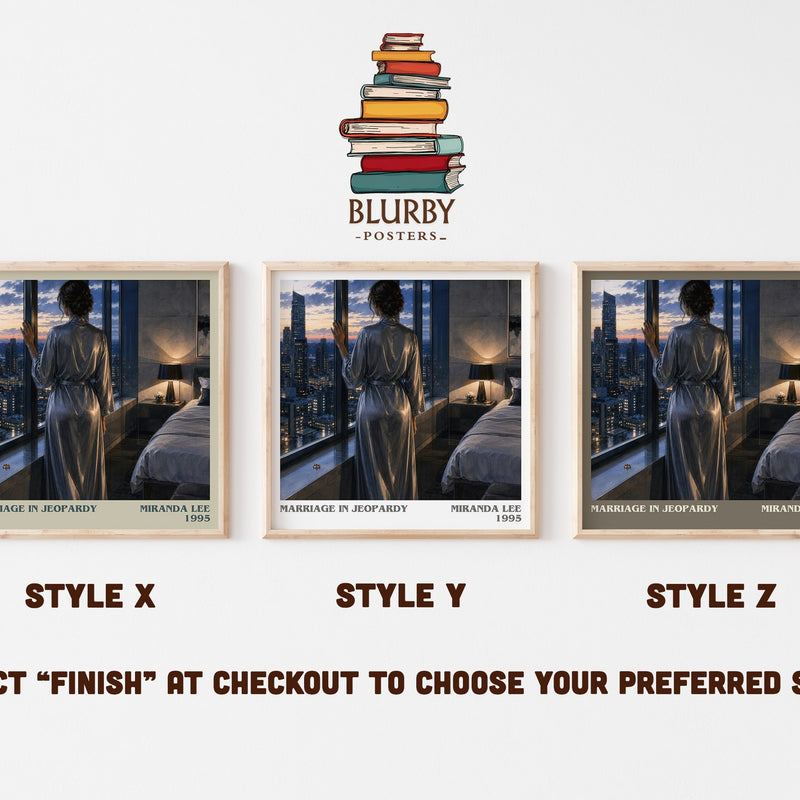 Marriage In Jeopardy literary print in frame leaning in hallway – romance wall art