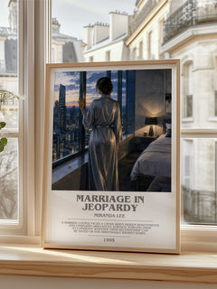 Marriage In Jeopardy bookish poster colour and style options – Miranda Lee book art