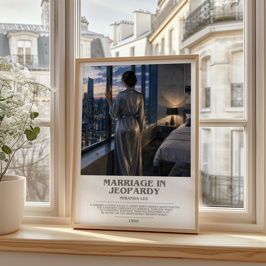 Marriage In Jeopardy bookish poster colour and style options – Miranda Lee book art