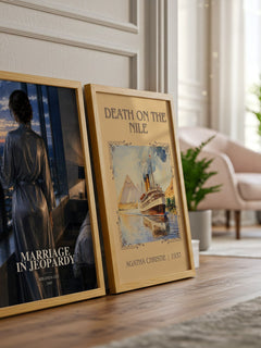 Marriage In Jeopardy watercolour print framed by window – literary home decor